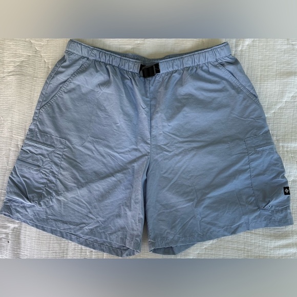 Columbia PFG Women’s Nylon Shorts M Blue Quick Dry Fishing Hiking Pockets - Picture 1 of 9
